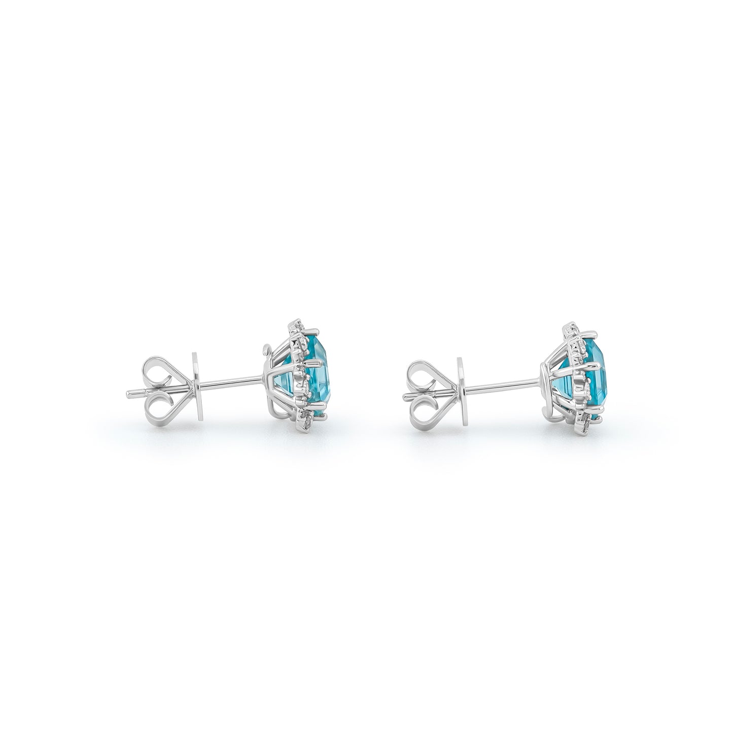 Elsa Studs - Sky Blue Zircons