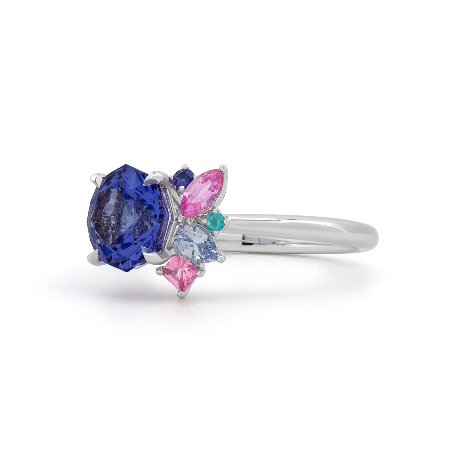 Tutti Frutti Candy Cluster Ring - Periwinkle Tanzanite