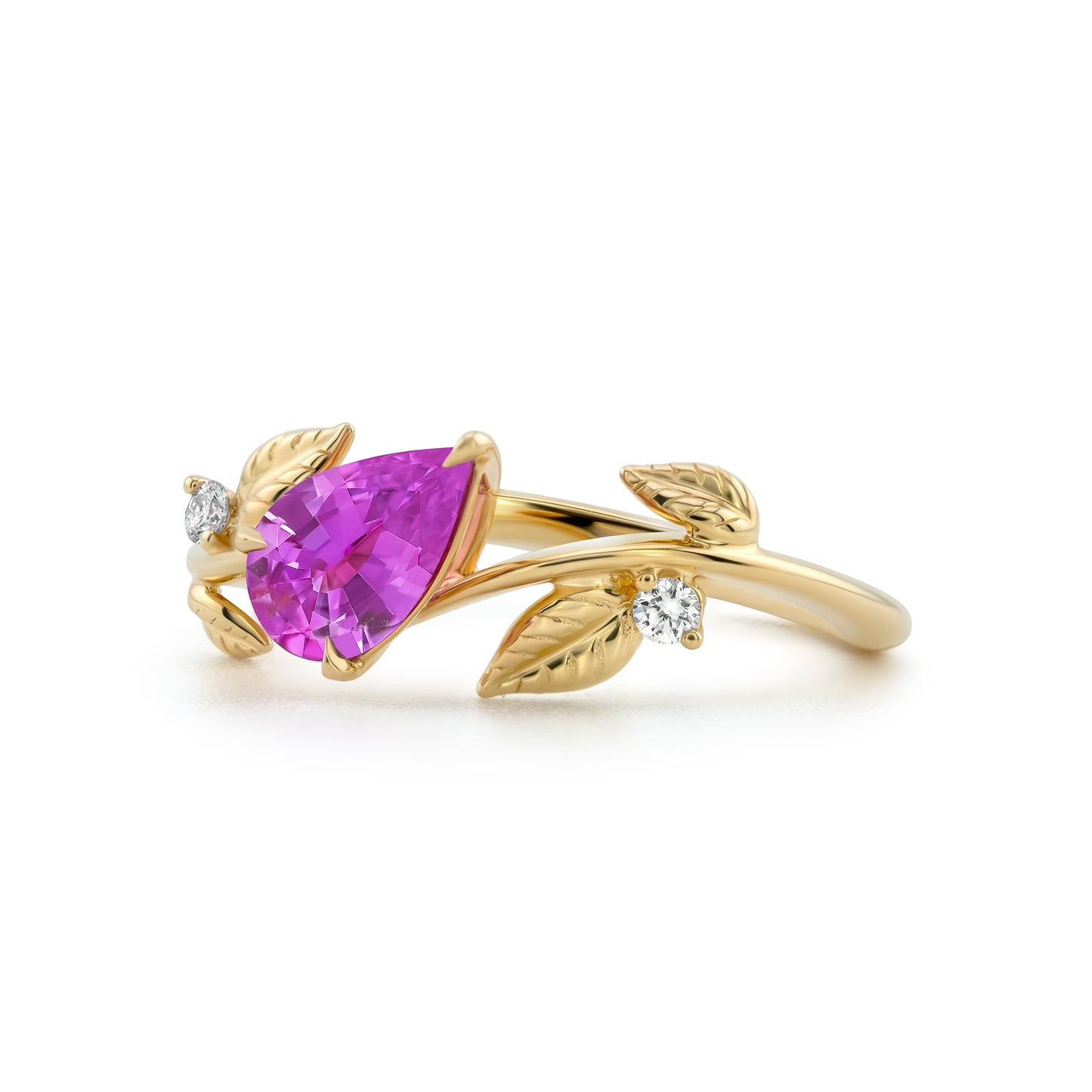 Willow Ring - Neon Pink Sapphire