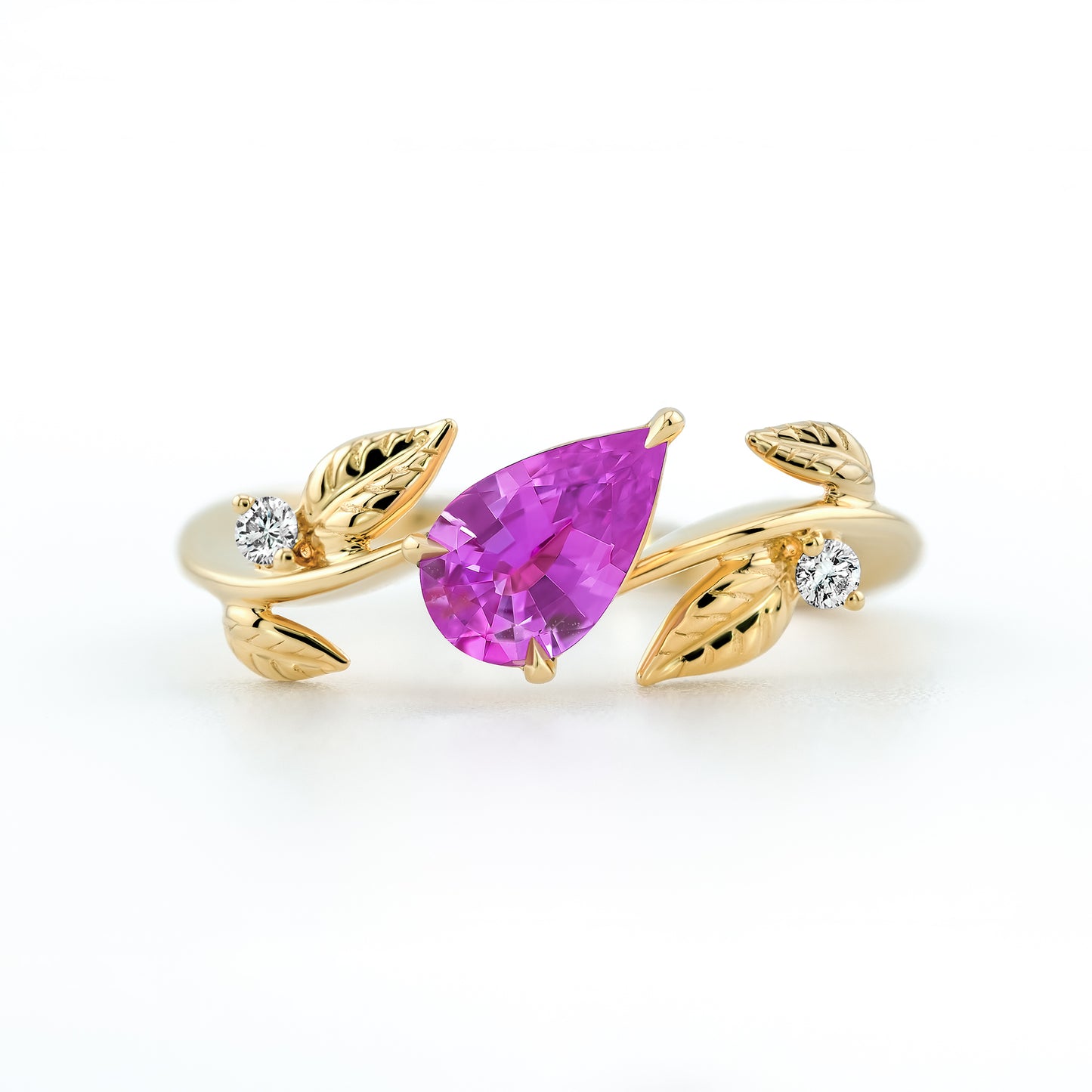 Willow Ring - Neon Pink Sapphire