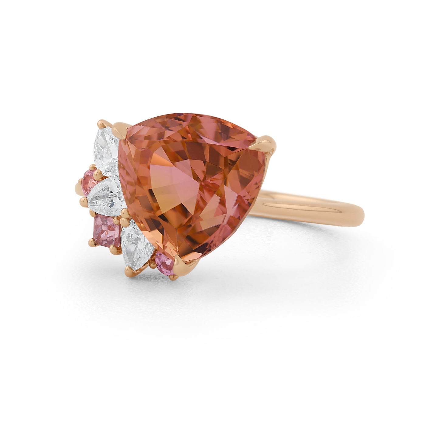 Trillion Bloom Ring - Sunset Tourmaline