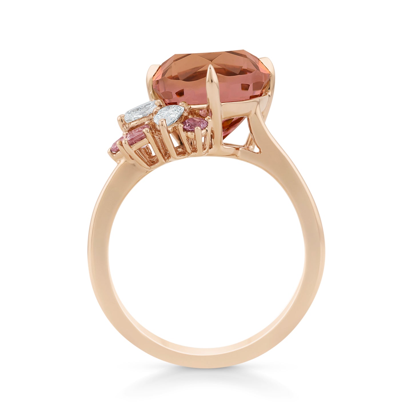 Trillion Bloom Ring - Sunset Tourmaline