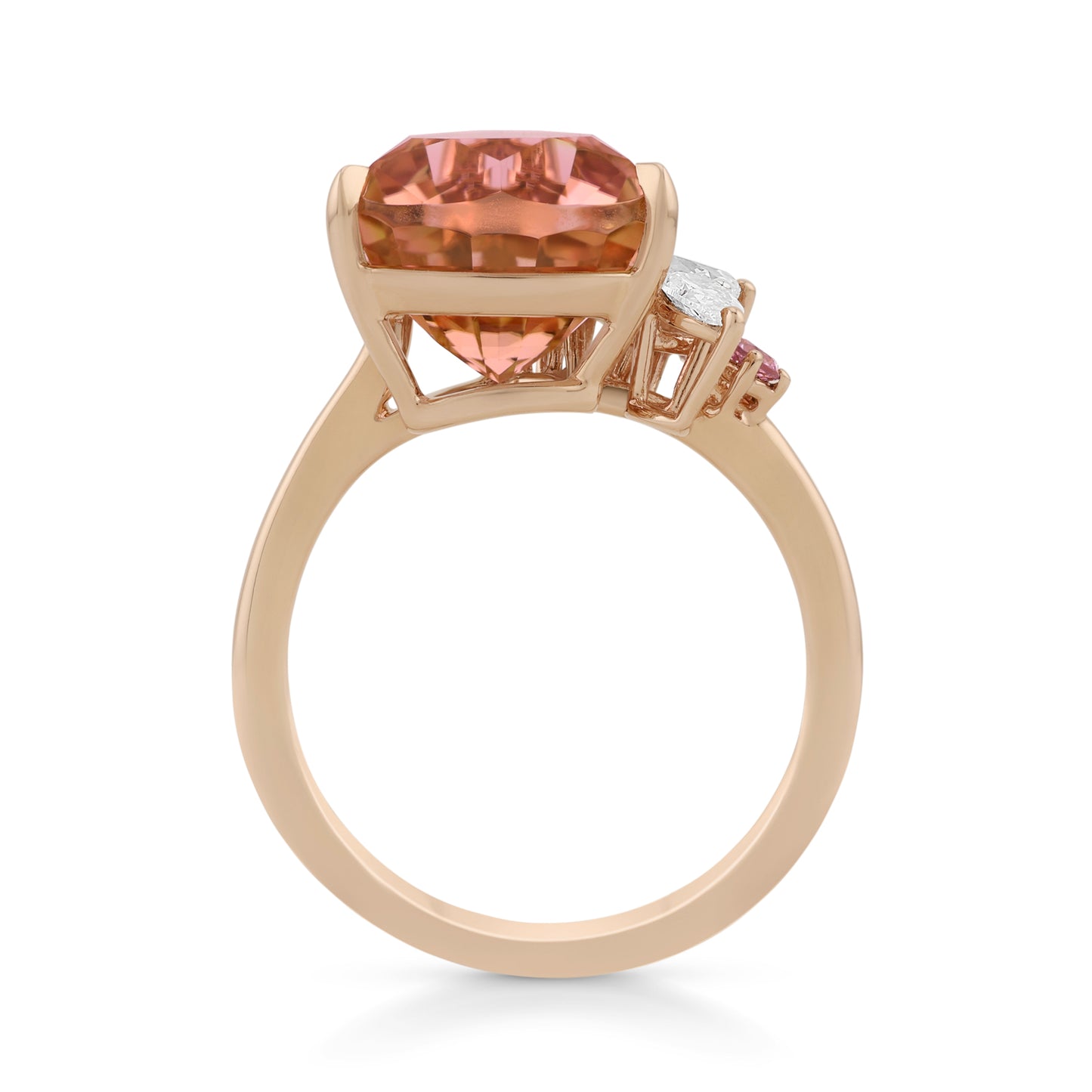 Trillion Bloom Ring - Sunset Tourmaline