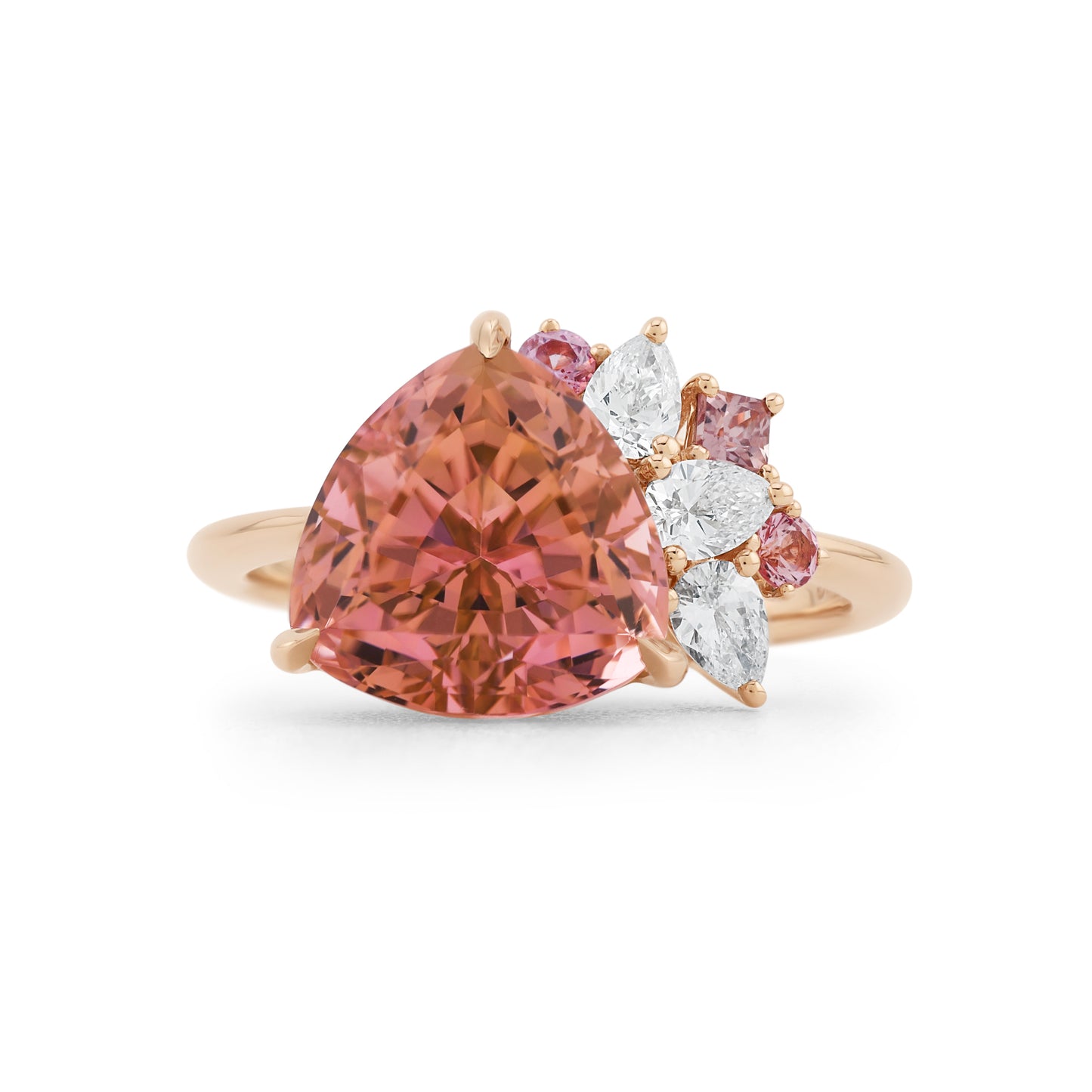 Trillion Bloom Ring - Sunset Tourmaline