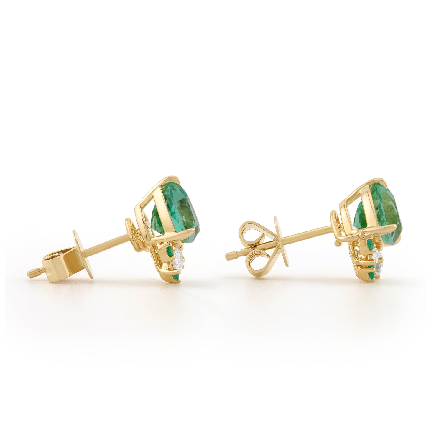 Trillion Bloom Studs - Lagoon Tourmalines - Made to Order