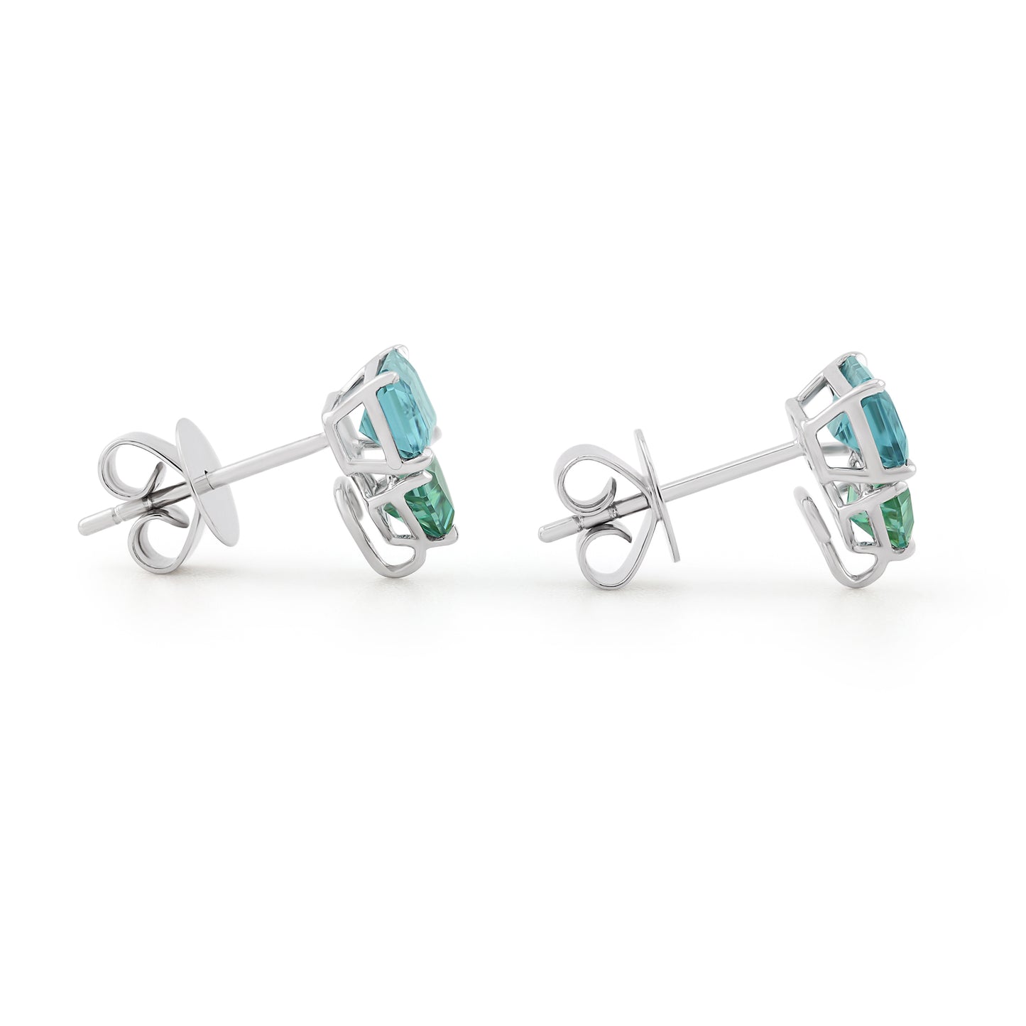 Prism Earrings - Tourmalines and Tanzanites