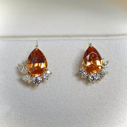 Iris Studs - 2.2 Carat Fanta Garnets