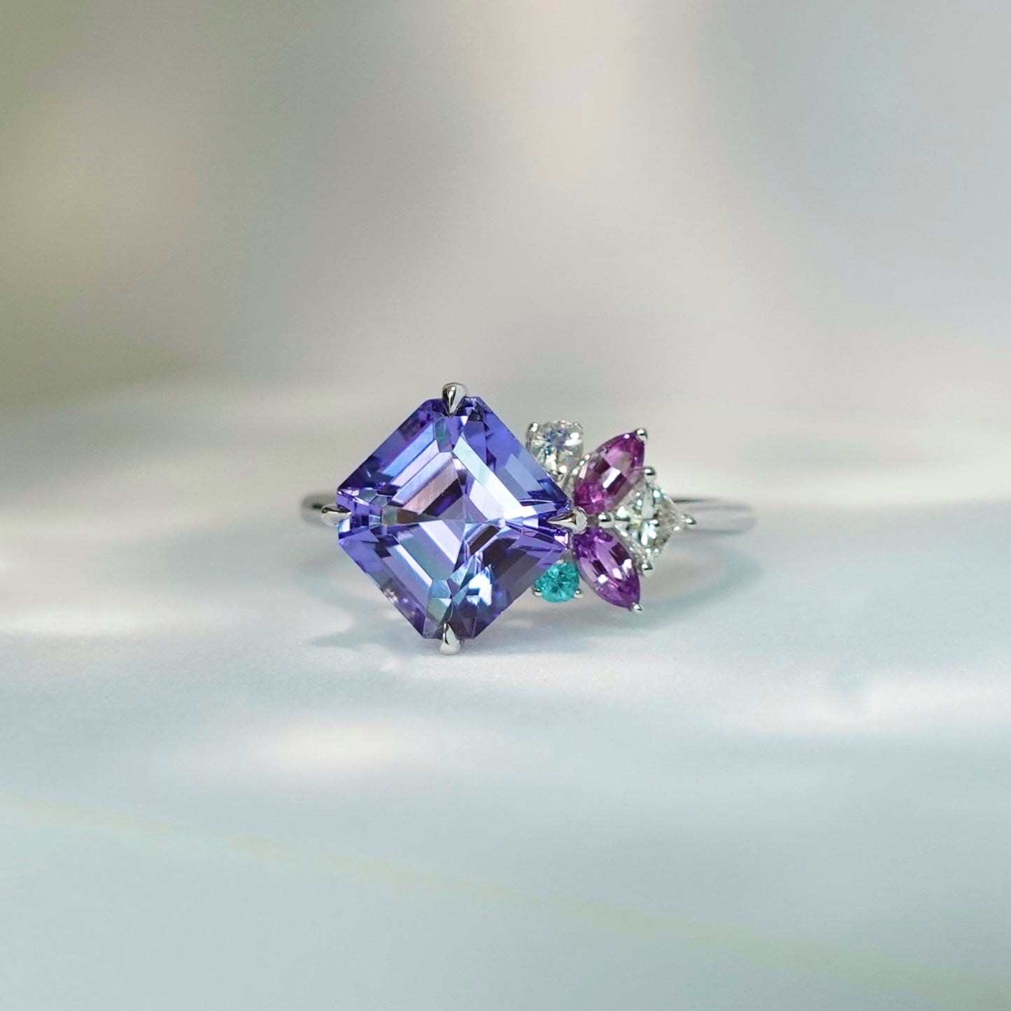 Candy Cluster Tanzanite Ring