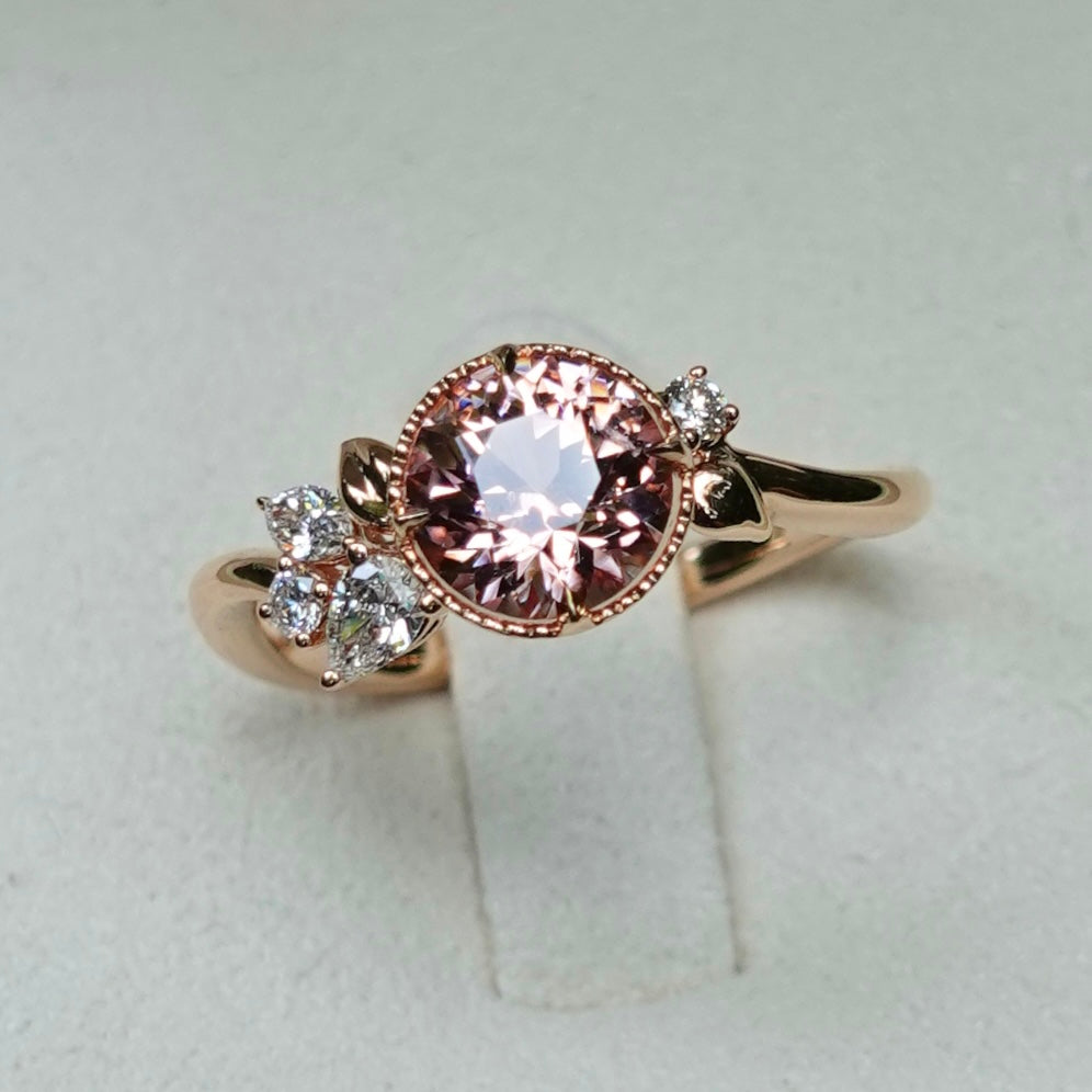 Eden Ring - Peach Malaia Garnet