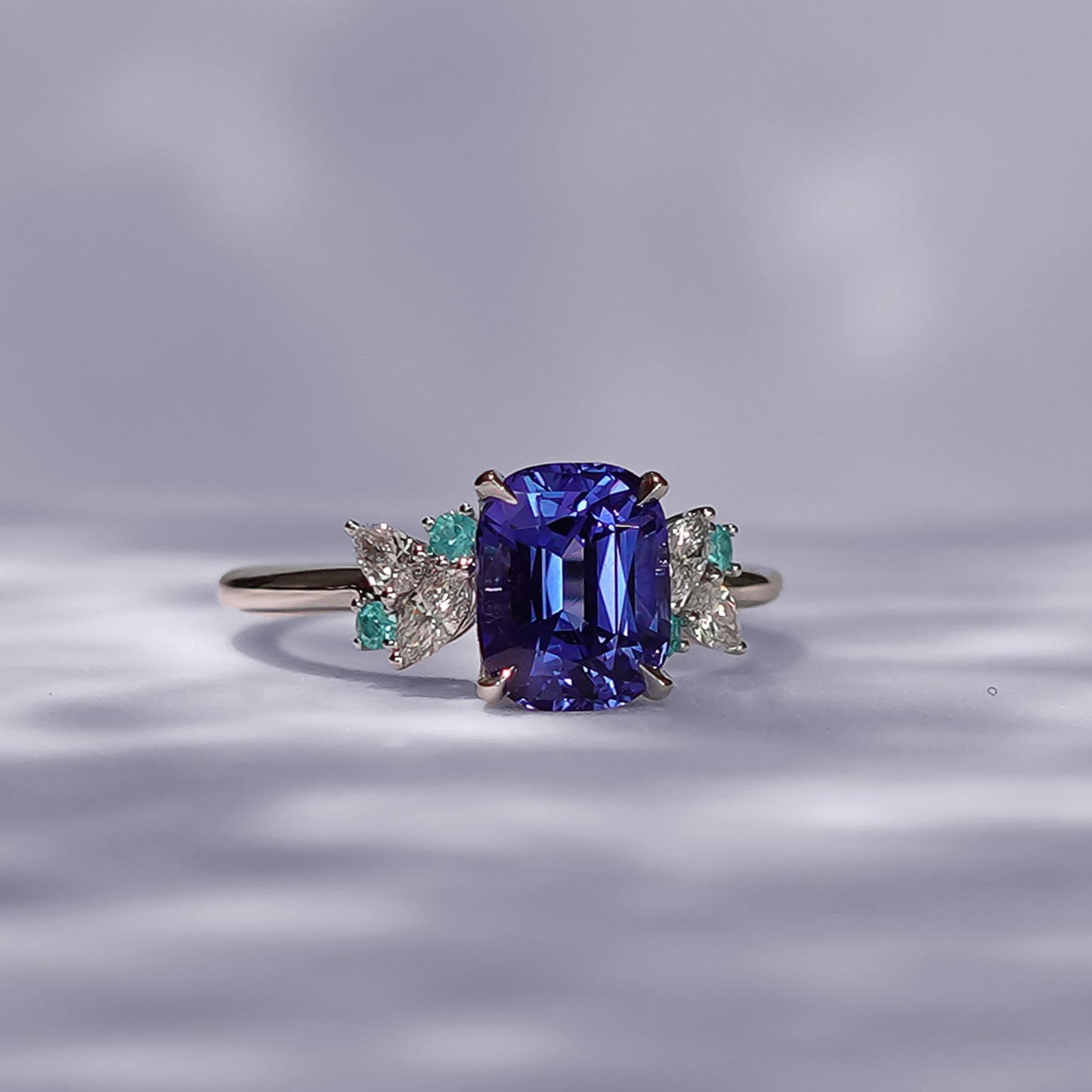 Paraiba Bloom Ring - Royal Blue Tanzanite