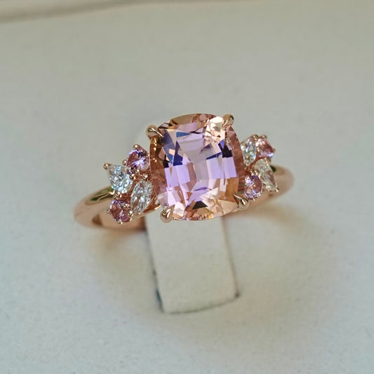 Bloom Ring - Pink Sunset Tourmaline