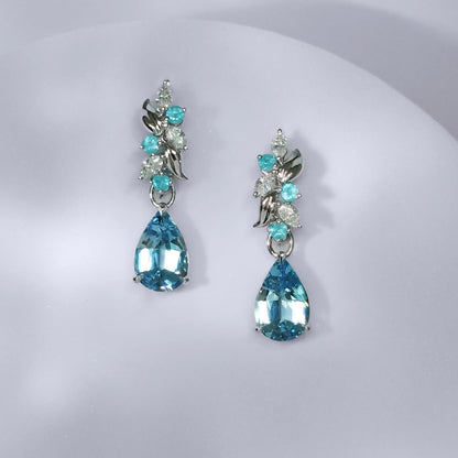 Paraiba Eden Huggies with Aquamarines