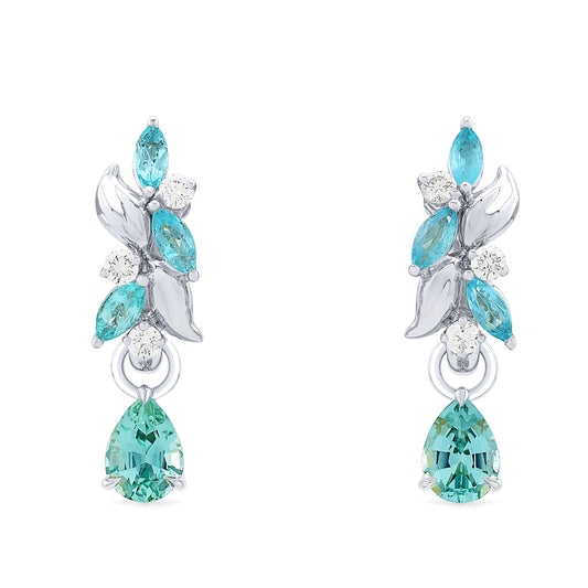 Paraiba Eden Huggies with Tourmaline Drops - Limited Edition
