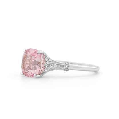 Vintage Tulip Ring - Pink Tourmaline