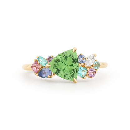 Candy Cluster Ring - Mint Garnet