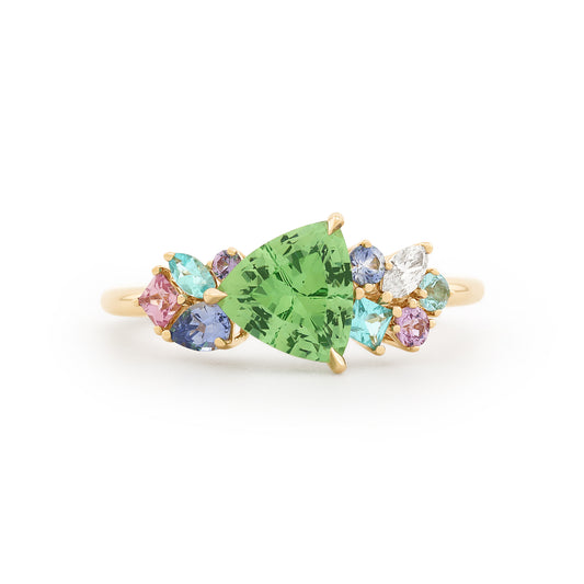 Candy Cluster Ring - Mint Garnet