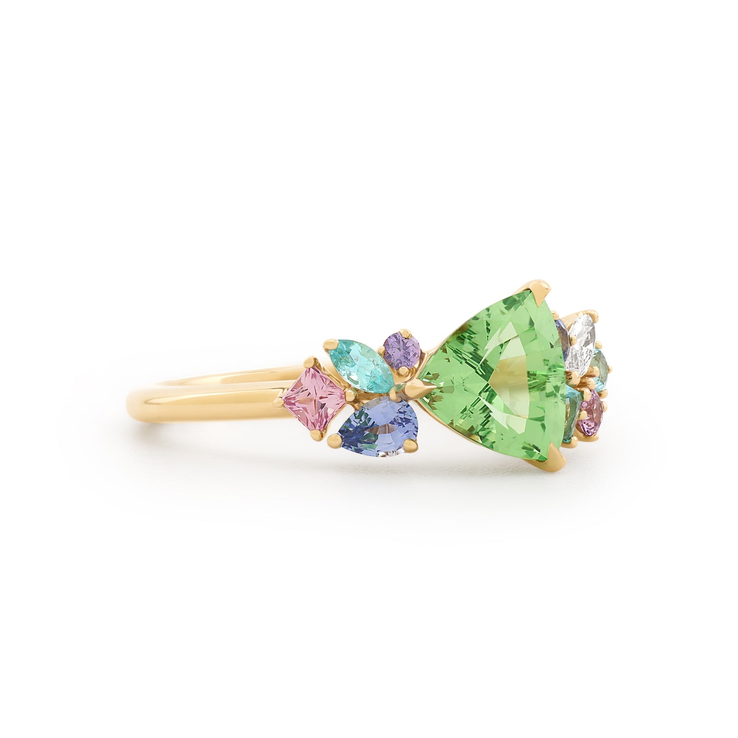 Candy Cluster Ring - Mint Garnet