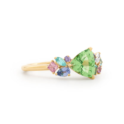 Candy Cluster Ring - Mint Garnet