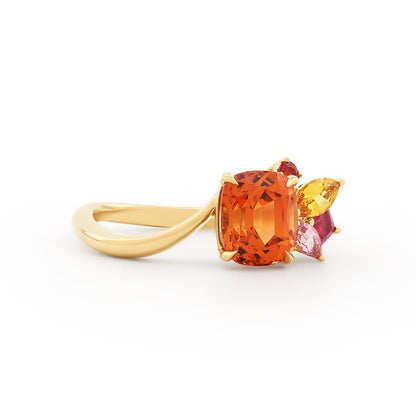 Candy Cluster Ring - Mandarin Garnet