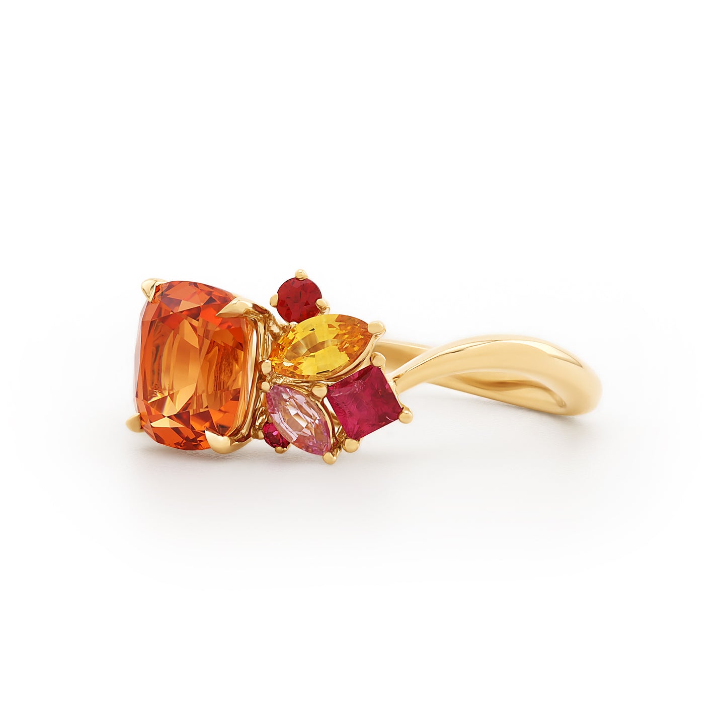 Candy Cluster Ring - Mandarin Garnet