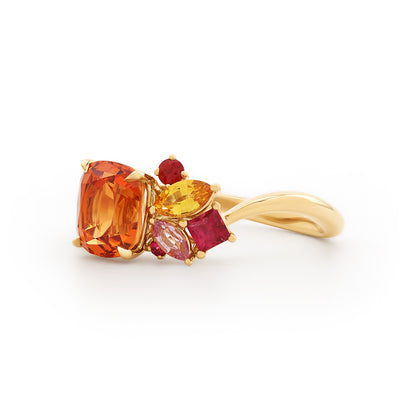 Candy Cluster Ring - Mandarin Garnet
