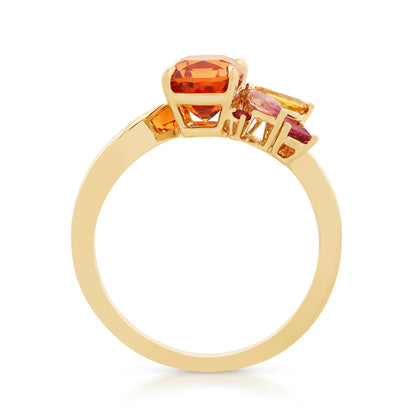 Candy Cluster Ring - Mandarin Garnet