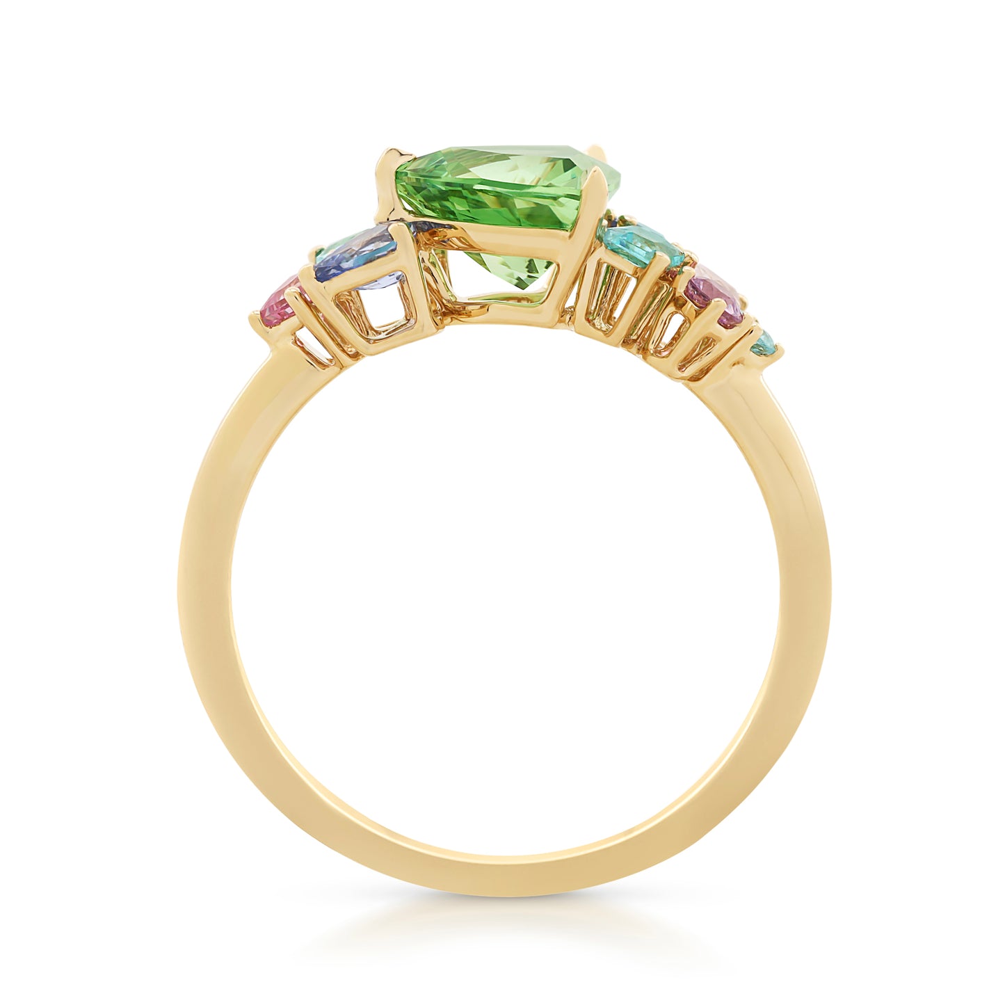 Candy Cluster Ring - Mint Garnet