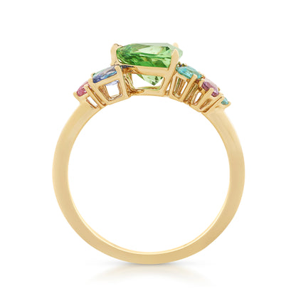 Candy Cluster Ring - Mint Garnet