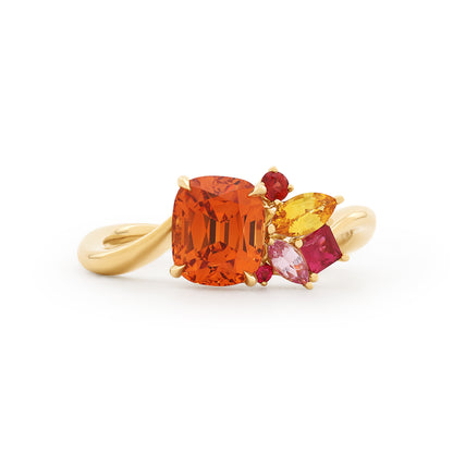 Candy Cluster Ring - Mandarin Garnet