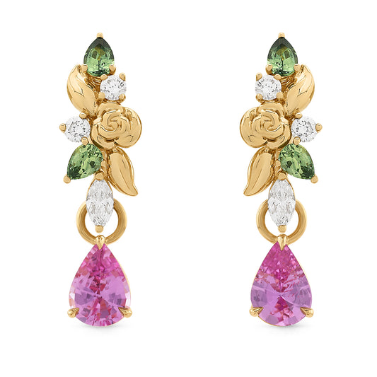 Sapphire Flora Huggies - Pink Sapphires