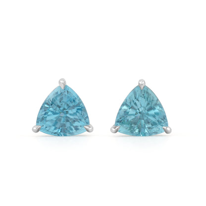 Studs with Paraiba Ivy Jackets – Natural Blue Zircons