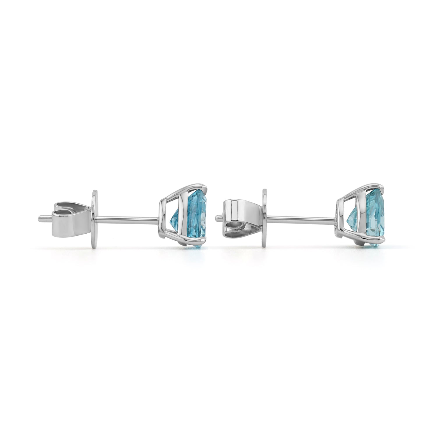 Studs with Paraiba Ivy Jackets – Natural Blue Zircons