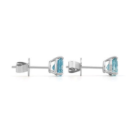 Studs with Paraiba Ivy Jackets – Natural Blue Zircons