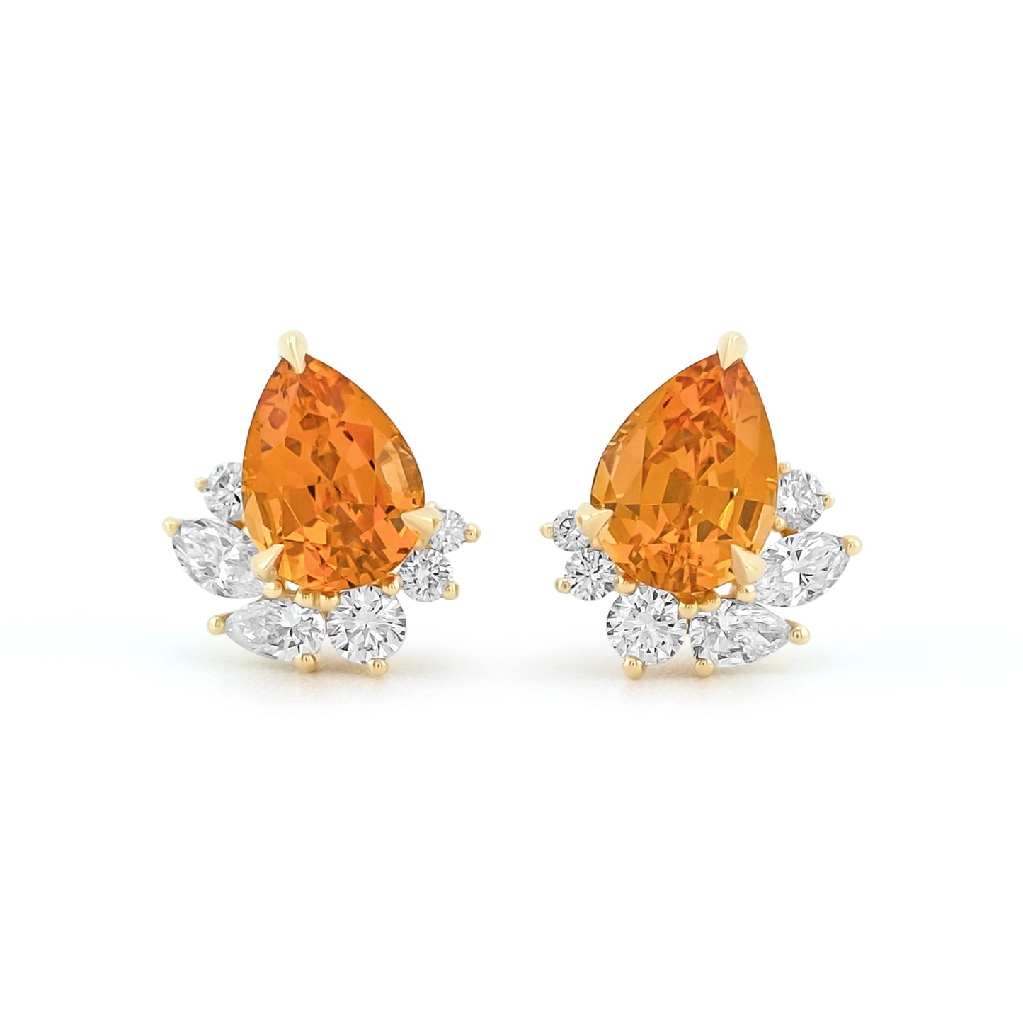 Iris Studs - Fanta Garnets - Made to Order