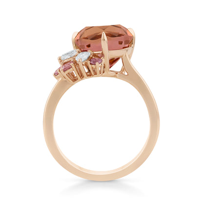 Trillion Bloom Ring - Sunset Tourmaline