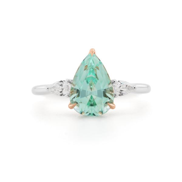Dewdrop Ring - Neon Beryl - Made to Order – Gemobsessed