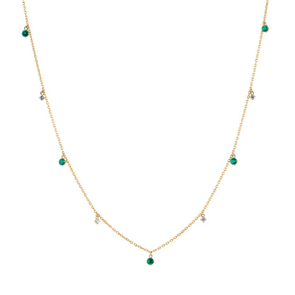 Dapple Necklace - Emeralds - Made to order