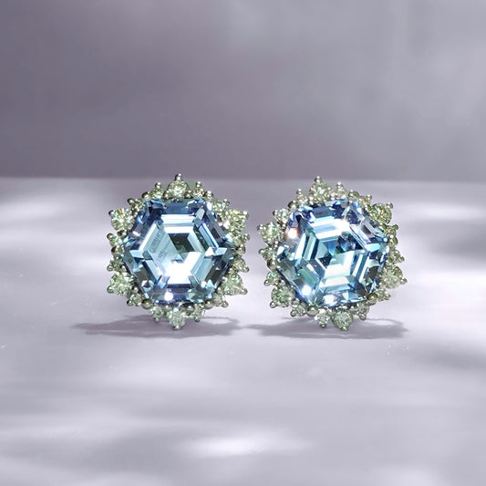 Elsa Studs - Tanzanites