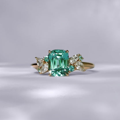 Paraiba Bloom Ring - Lagoon Tourmaline