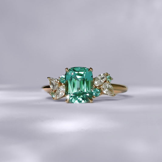 Paraiba Bloom Ring - Lagoon Tourmaline