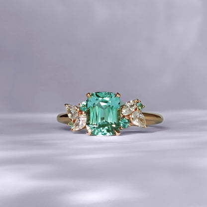 Paraiba Bloom Ring - Lagoon Tourmaline