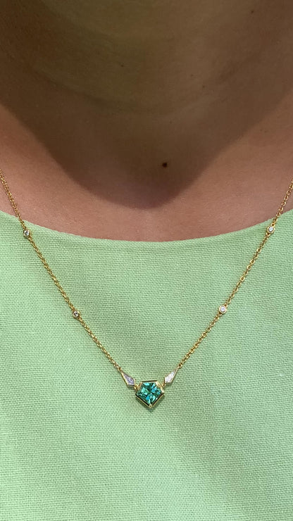 Xena Necklace - Lagoon Tourmaline