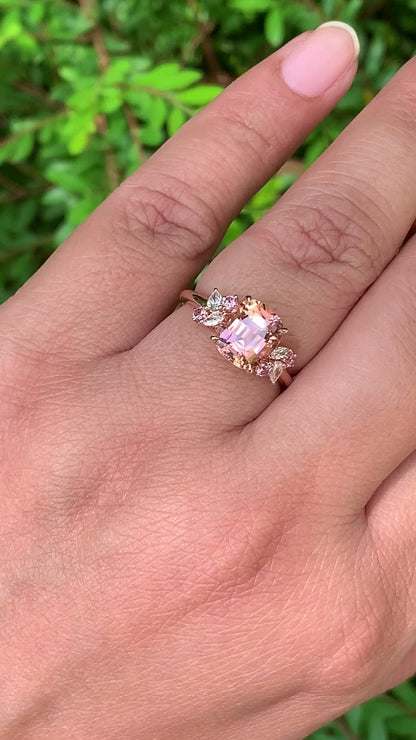 Bloom Ring - Pink Sunset Tourmaline