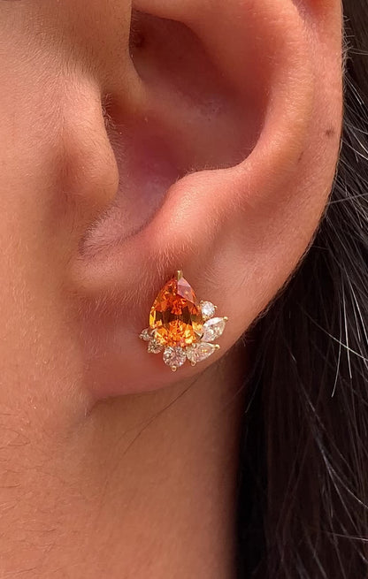 Iris Studs - 2.2 Carat Fanta Garnets