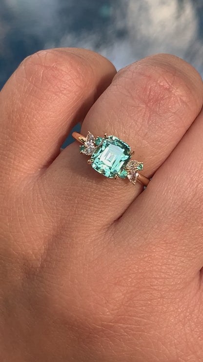 Paraiba Bloom Ring - Blue Tourmaline