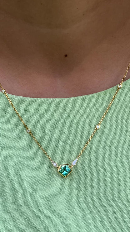 Xena Necklace - Lagoon Tourmaline