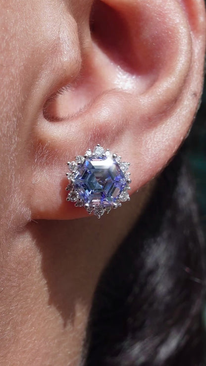 Elsa Studs - Tanzanites