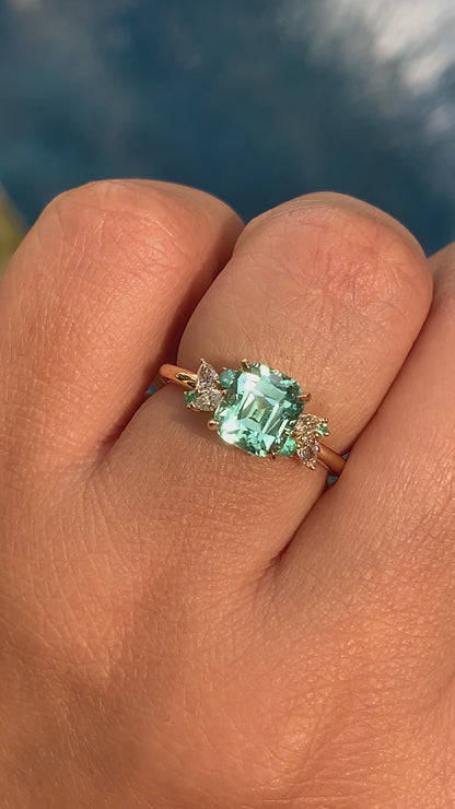 Paraiba Bloom Ring - Blue Tourmaline