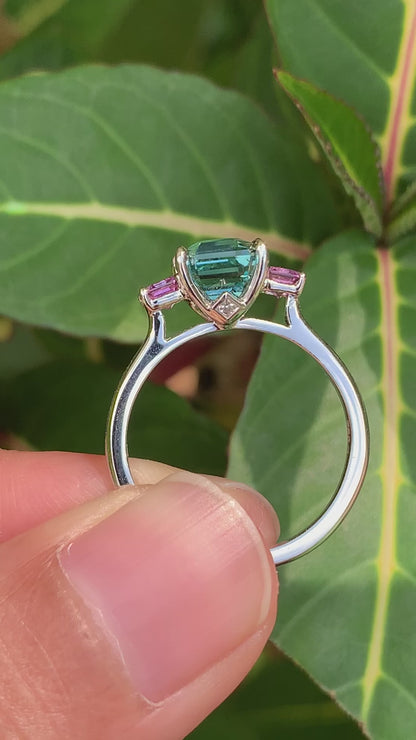 Trinity Ring - Blue Tourmaline