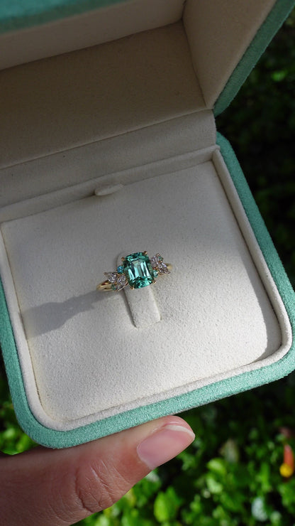 Paraiba Bloom Ring - Lagoon Tourmaline